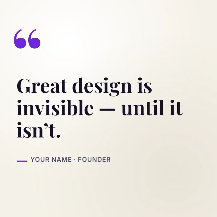 Facebook Ad template: Quote