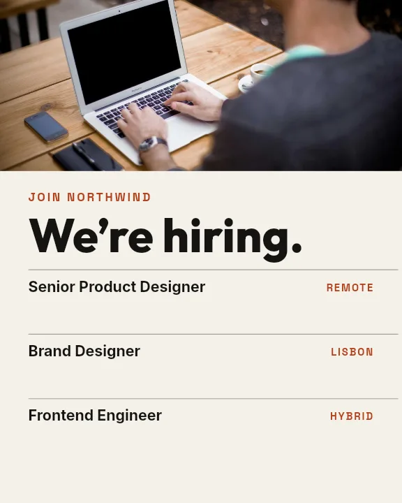 Instagram Portrait Post template: We’re Hiring