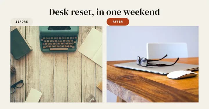 LinkedIn Ad template: Before & After