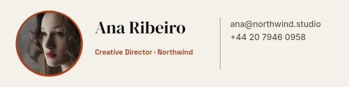 LinkedIn Personal Banner template: Signature