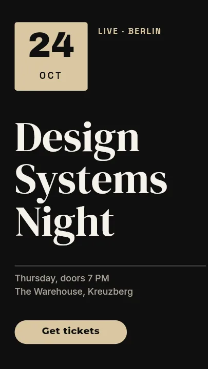 TikTok Video Cover template: Event Night