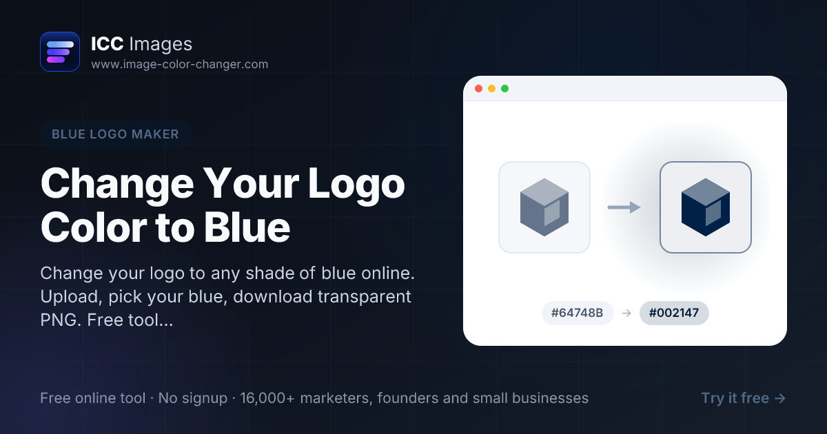 Change Logo Color to Blue Online Free | Image Color Changer