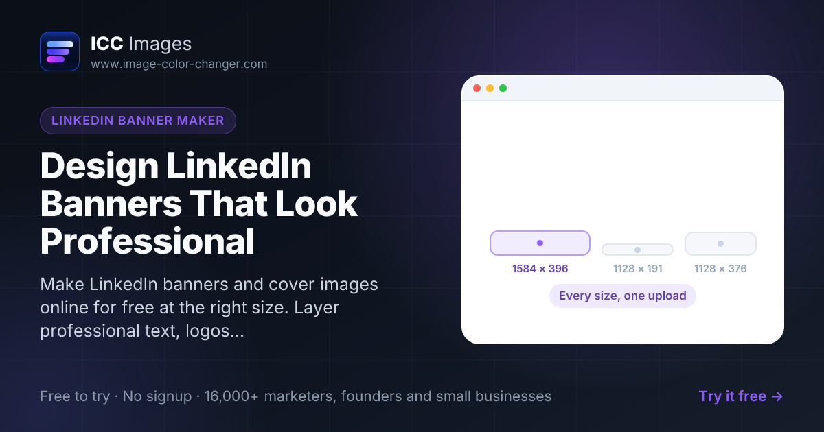 Free LinkedIn Banner Maker - Design Cover Images Online | Image Color ...