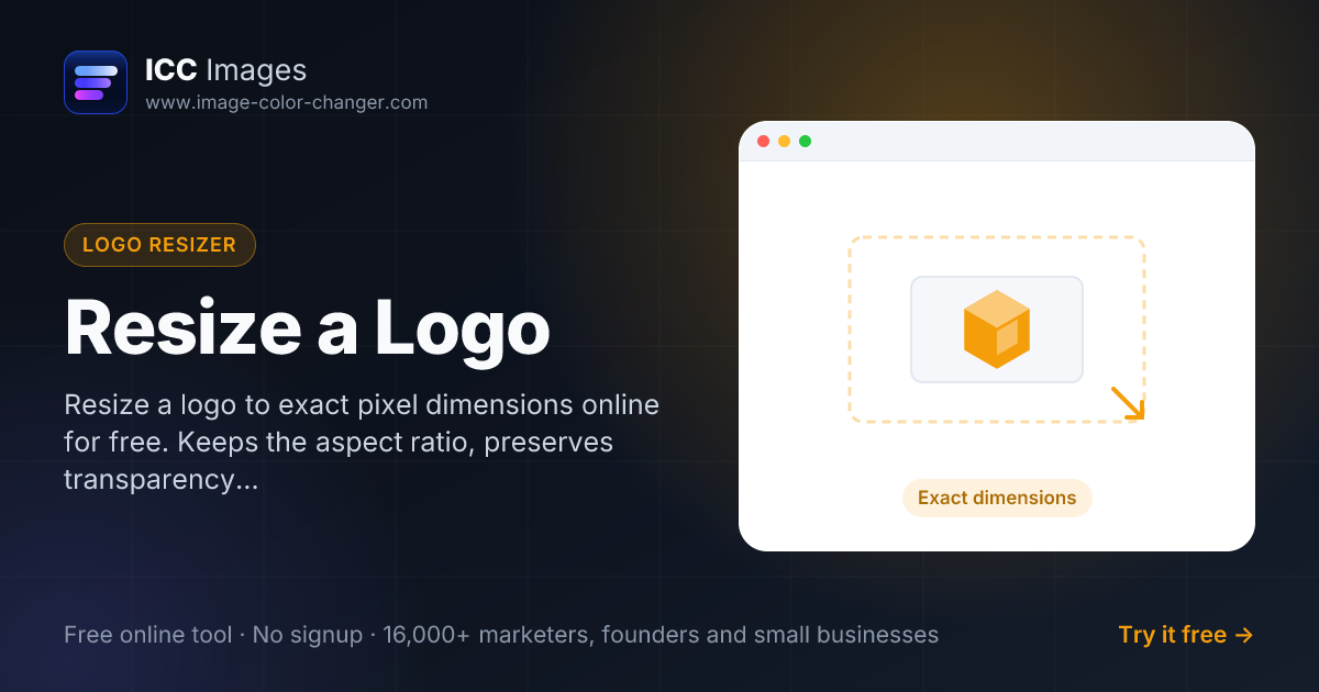 Resize a Logo Online Free — Exact Pixel Dimensions