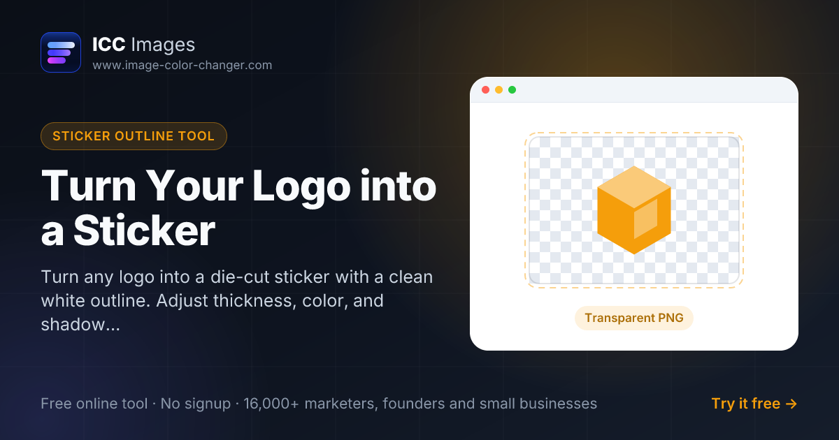 Sticker Maker Online Free - Add Die-Cut Outline to Your Logo